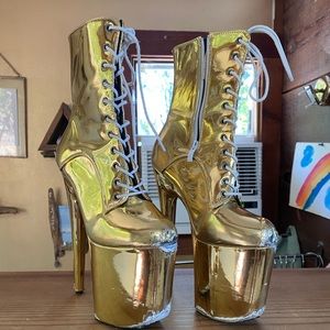Gold Pole Dane heels